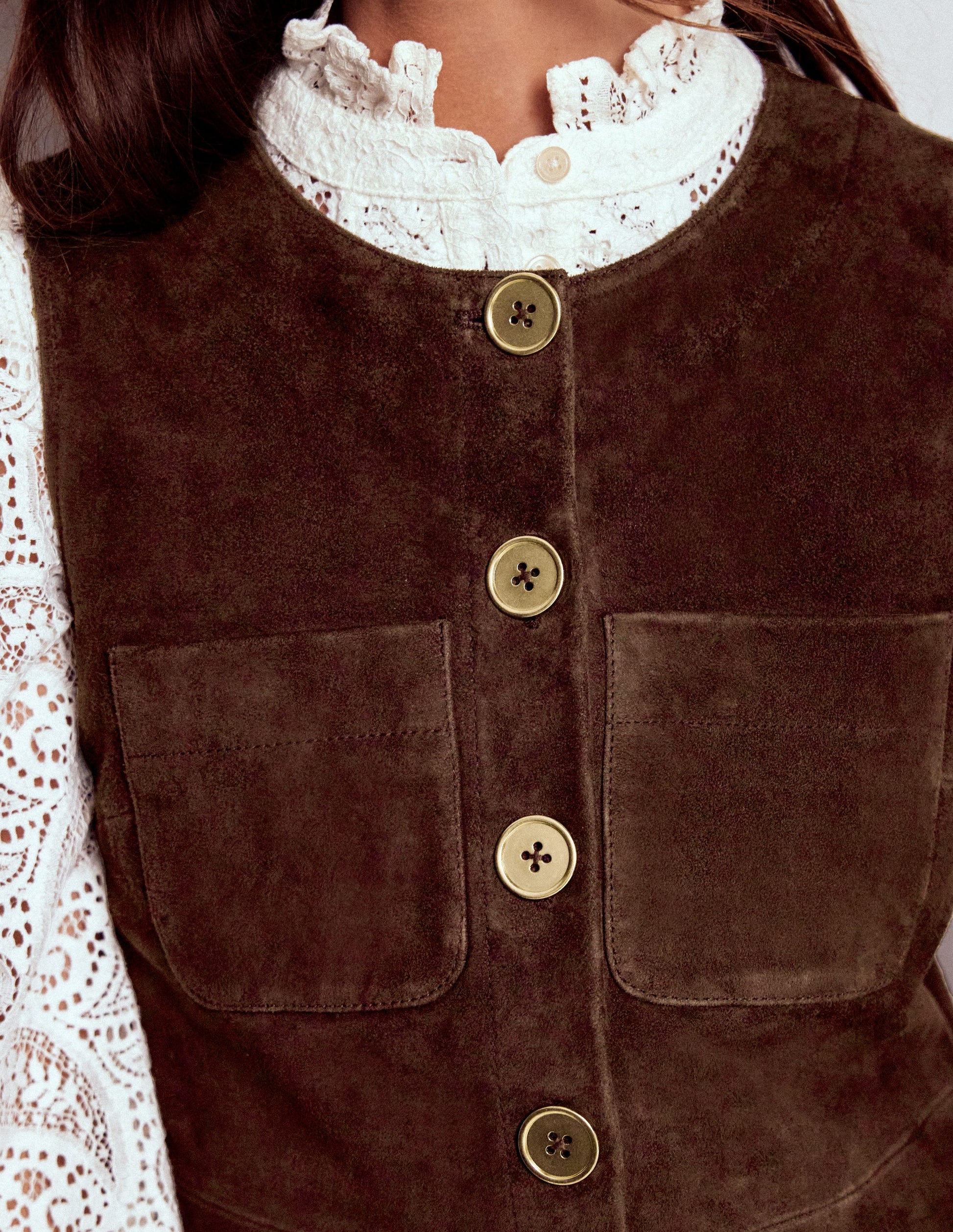 Evelyn Suede Shift Dress-Dark Chocolate-2