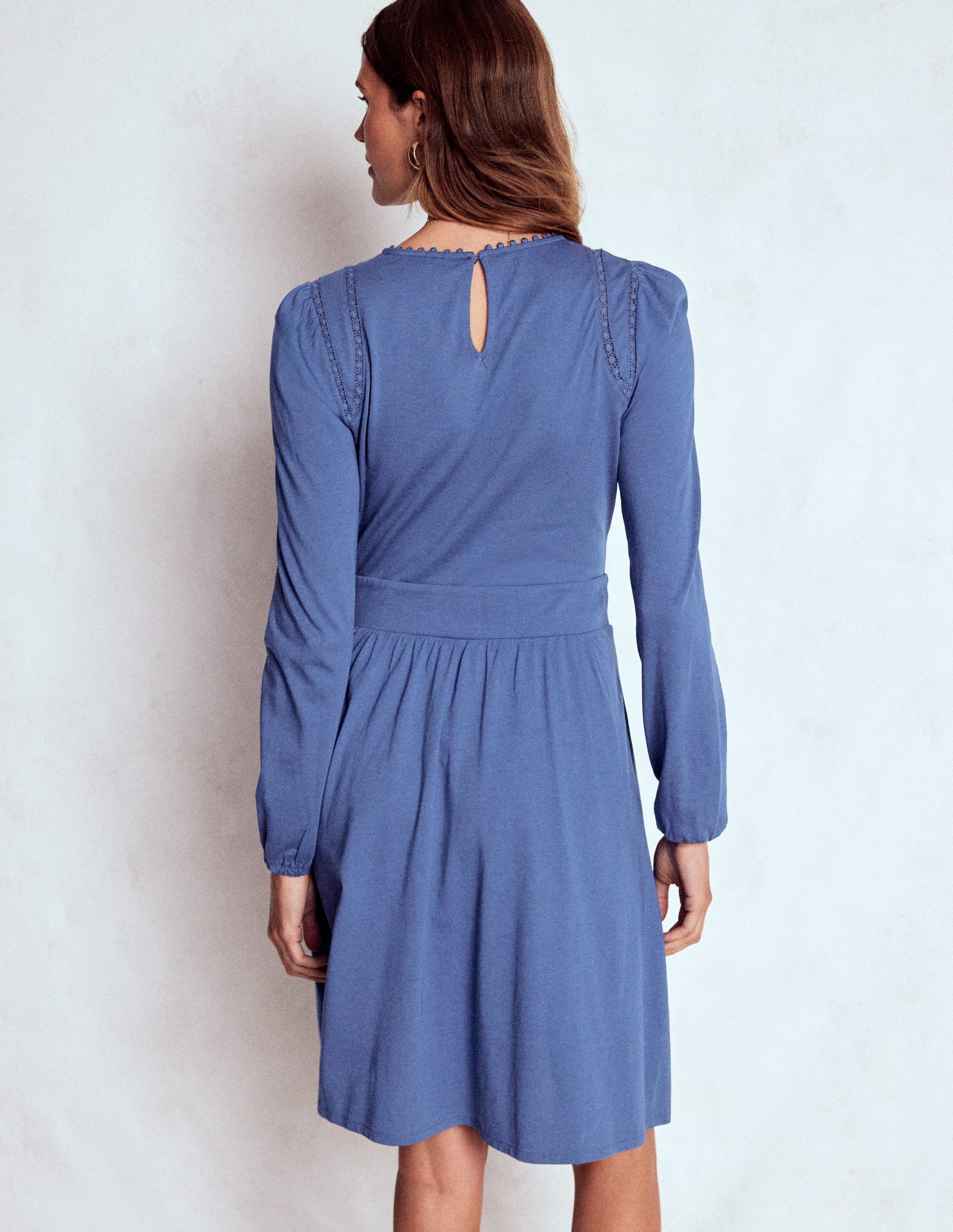 mila denim dress Women's The A&F Mila Strapless Denim Mini Dress in Dark Wash | Size XXS TALL