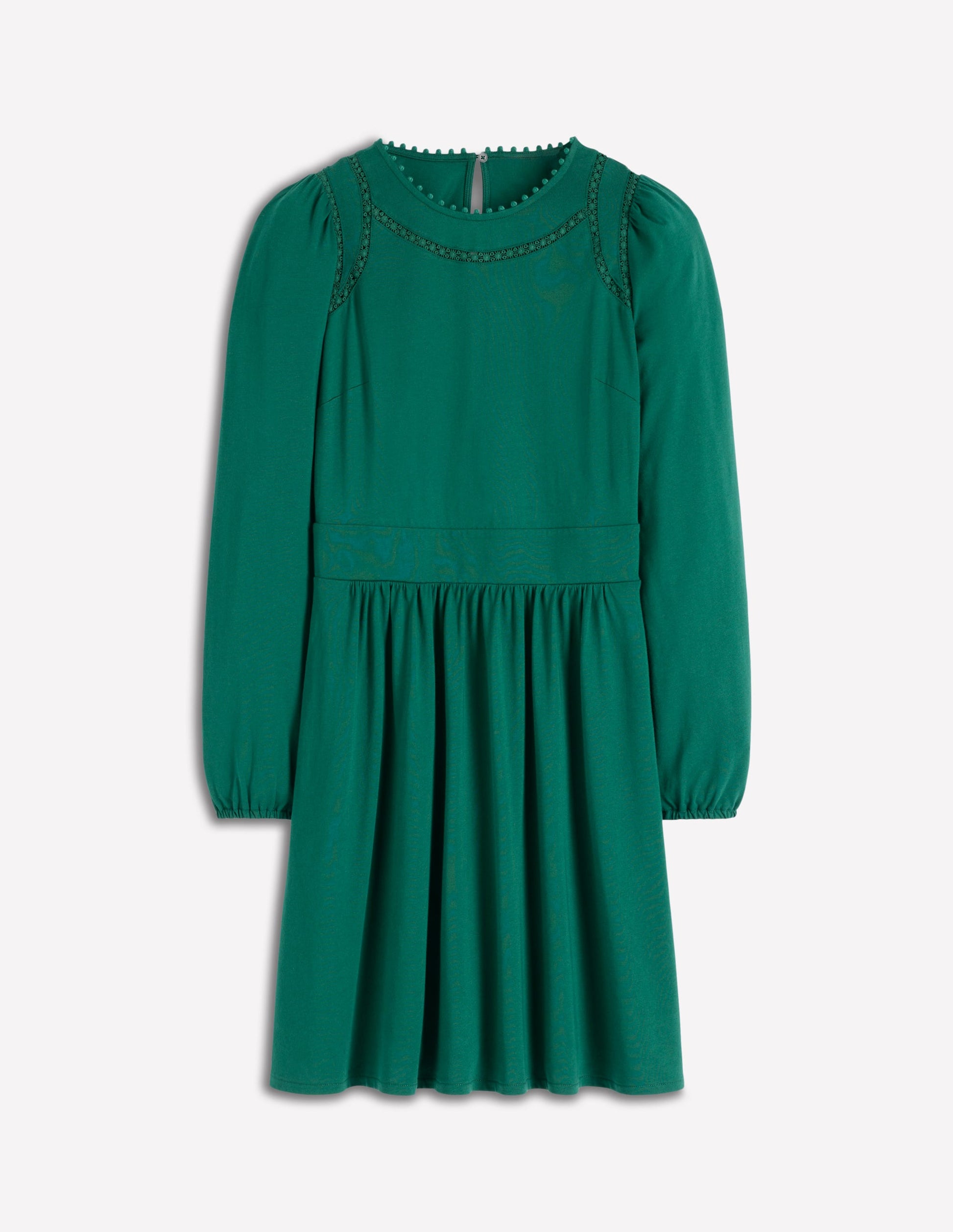 Mila Short Jersey Dress-Emerald Night-4