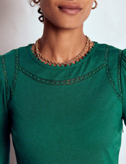 Mila Short Jersey Dress-Emerald Night-2