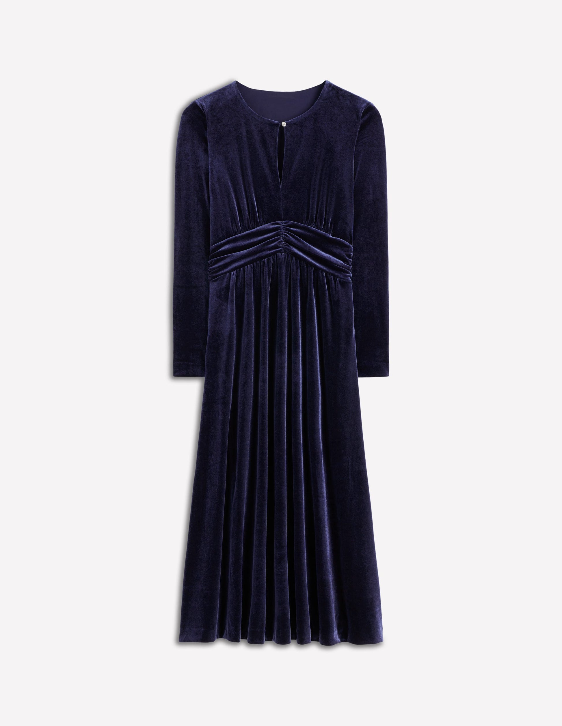 Boden Women's Tilda Velvet Midi Dress in Blue | Size 6 Boden Women's Tilda Velvet Midi Dress in Blue | Size 6