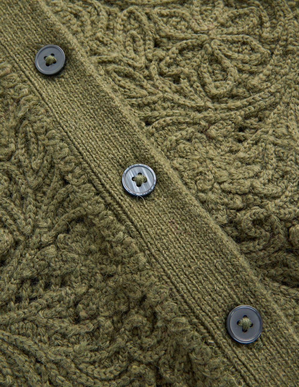 Lace Insert Knitted Midi Dress-Forest Glade