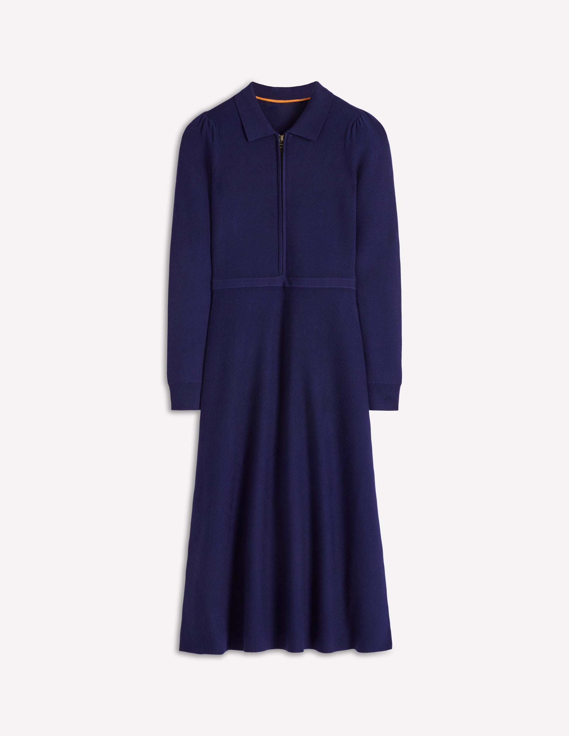 Fiona Zip Front Knitted Dress-Navy | Boden USA Fiona Zip Front Knitted Dress-Navy | Boden USA