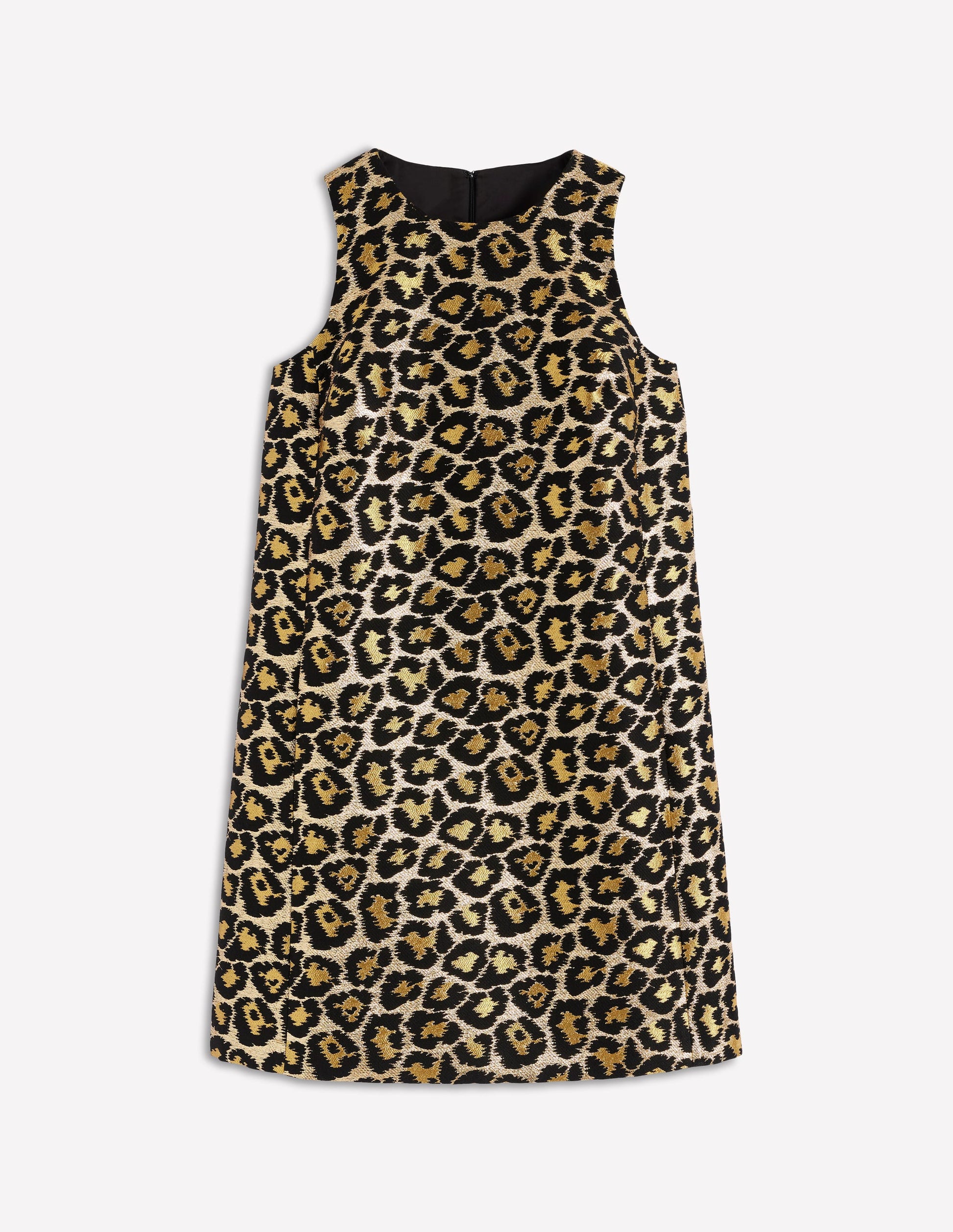 Metallic Leopard Shift Dress-Metallic Leopard-5