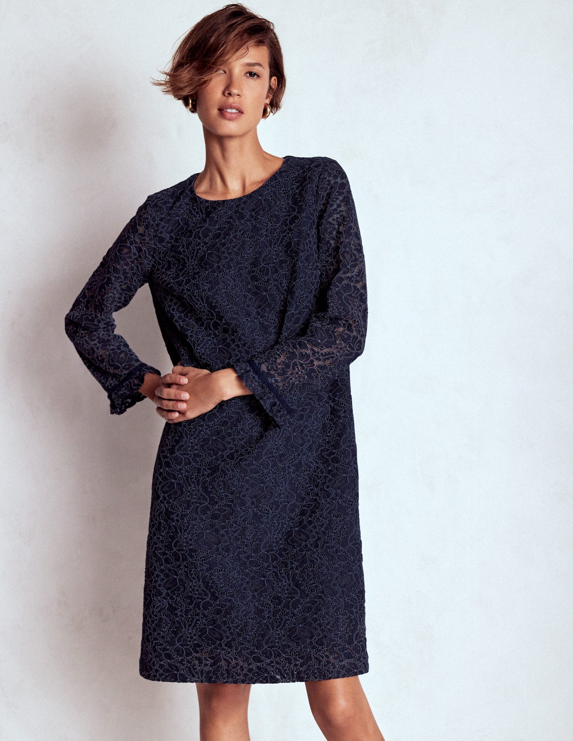 Lace Occasion Mini Dress-Navy | Boden USA Lace Occasion Mini Dress-Navy | Boden USA