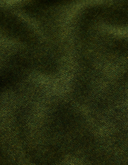 Eva Cashmere Crew Neck Sweater-Leaf Green Melange-7