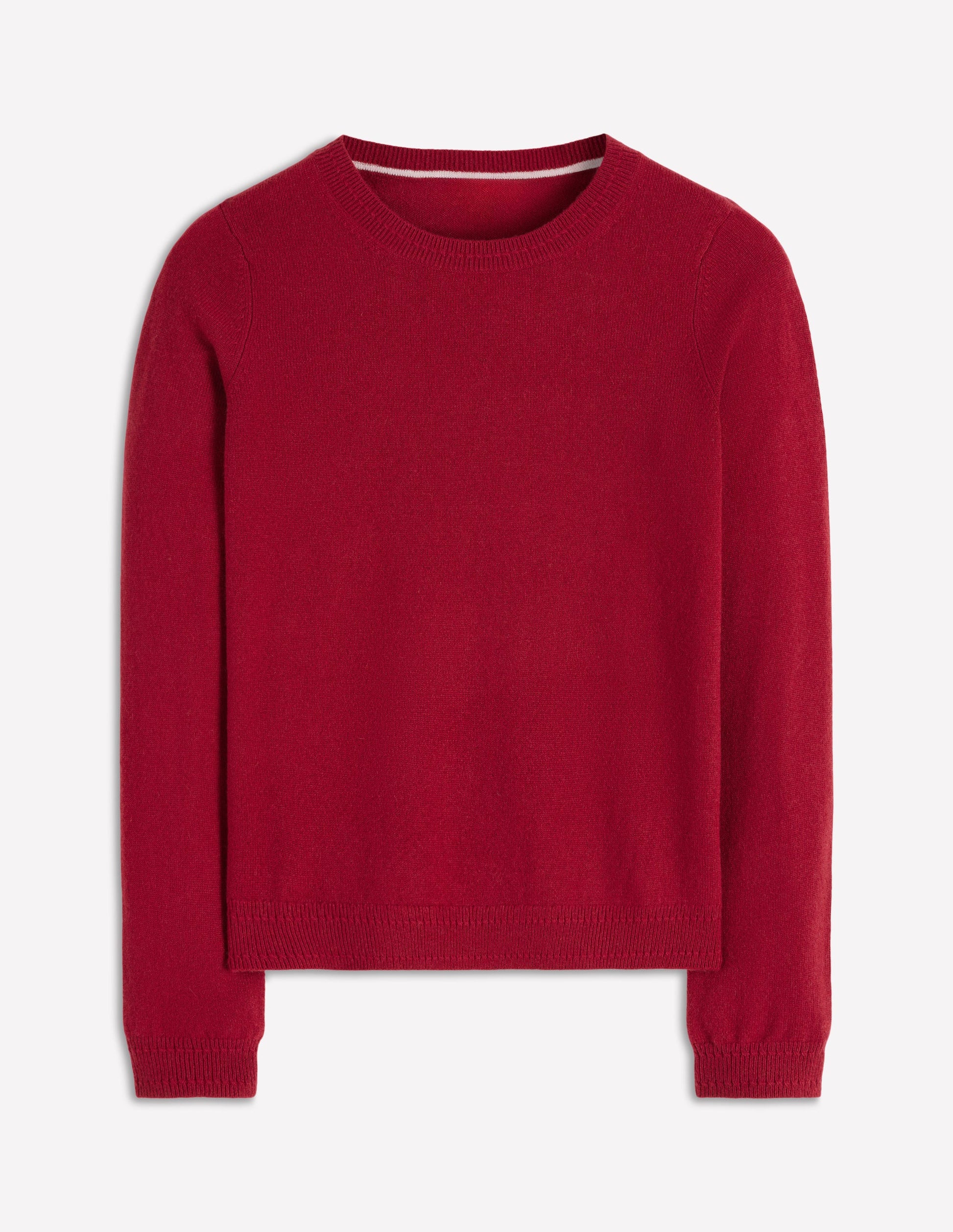 Eva Cashmere Crew Neck Sweater-Red Liquorice-6