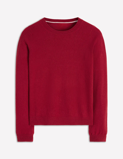 Eva Cashmere Crew Neck Sweater-Red Liquorice-6