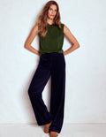 Eva Cashmere Vest-Leaf Green Melange