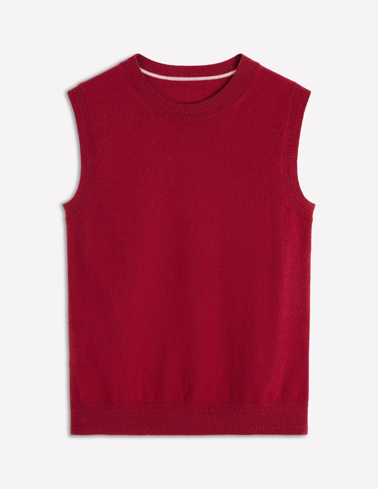 Eva Cashmere Vest-Red Liquorice