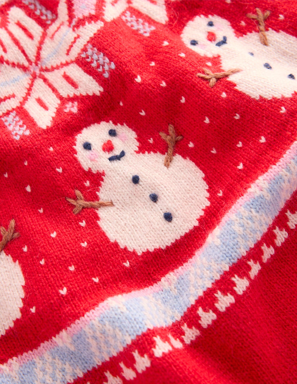 Edie Fair Isle Sweater-Red, Snowman - Image 8