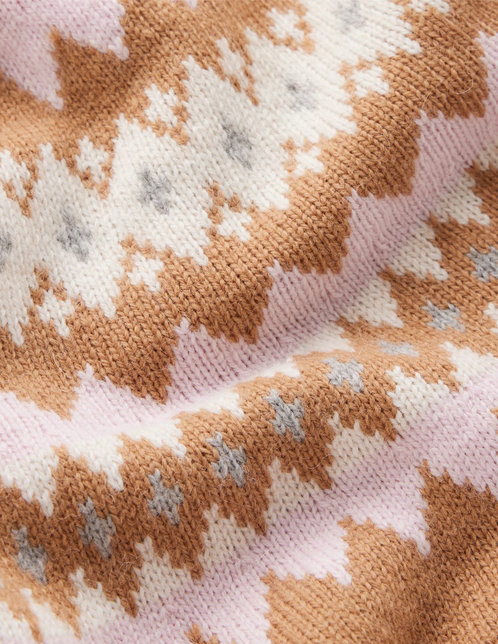 Edie Fair Isle Sweater-Camel Melange Fair Isle-8