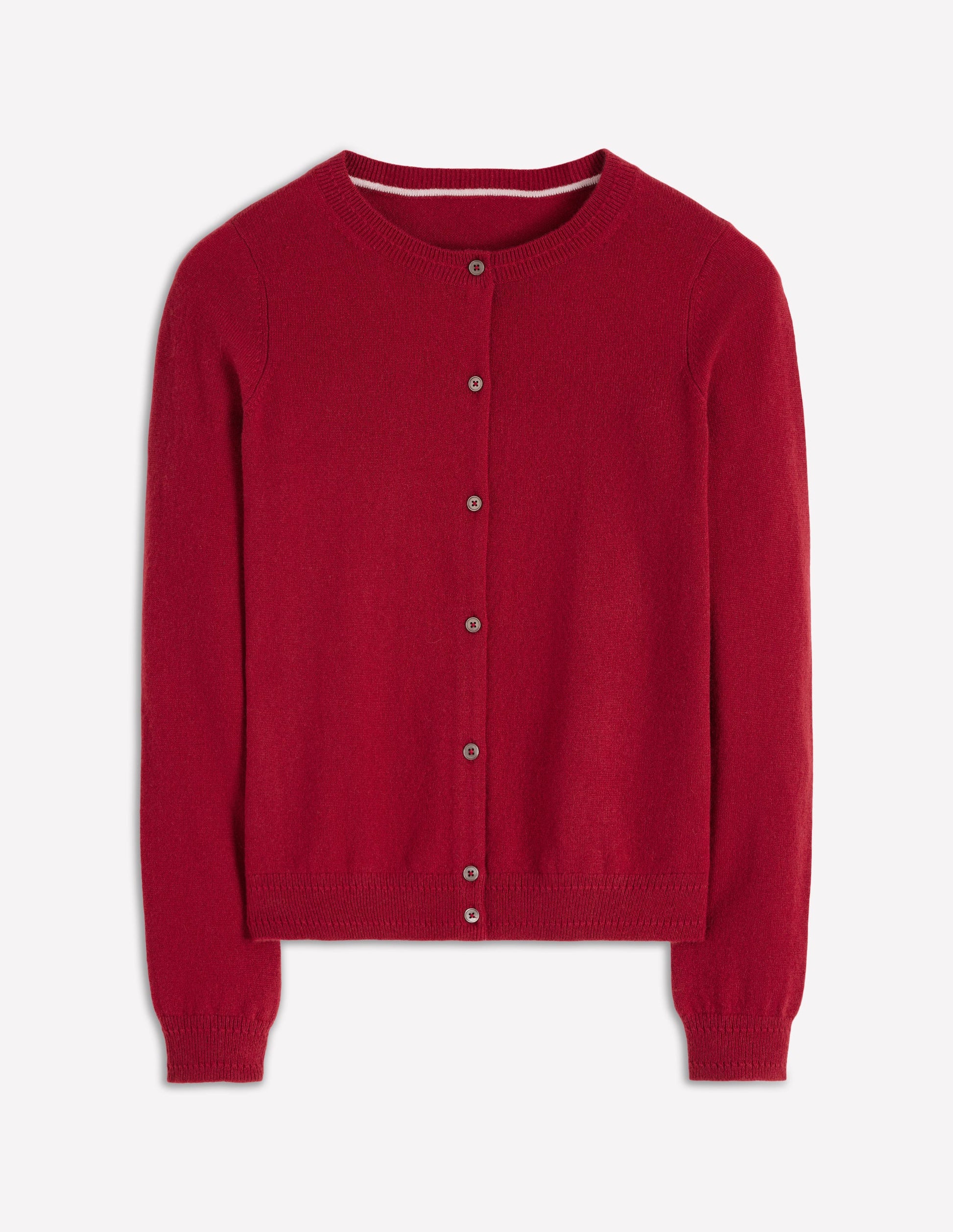 Eva Cashmere Crew Cardigan-Red Liquorice-6