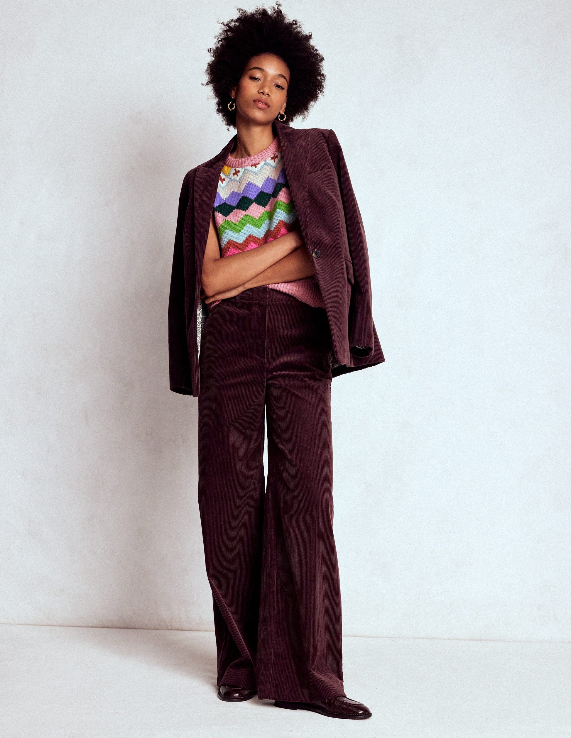 Eleanor Fair Isle Vest-Pink Heritage Fair Isle-5