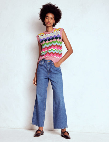 Eleanor Fair Isle Vest-Pink Heritage Fair Isle-6