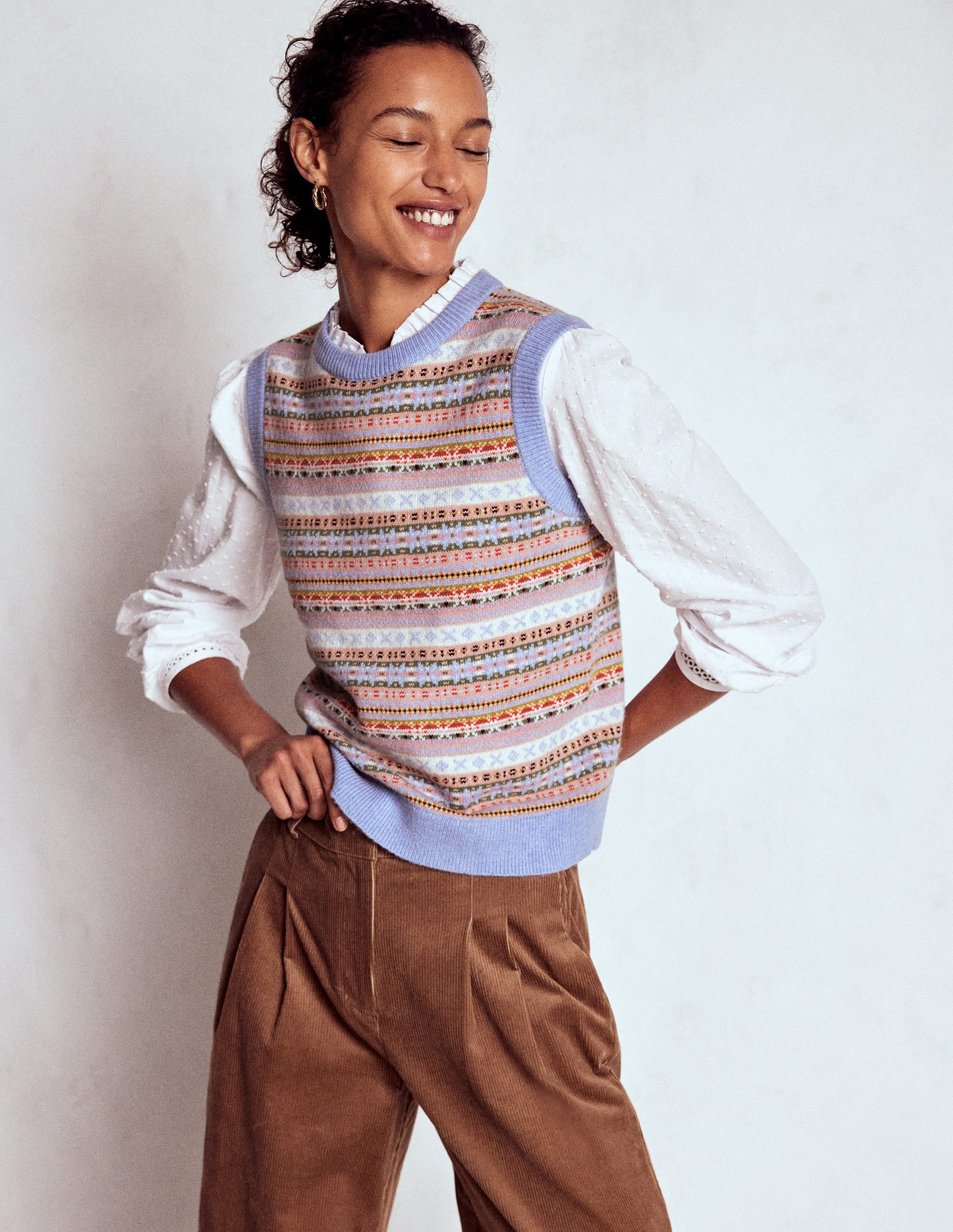 Edie Fair Isle Vest-Heritage Fair Isle - Image 1