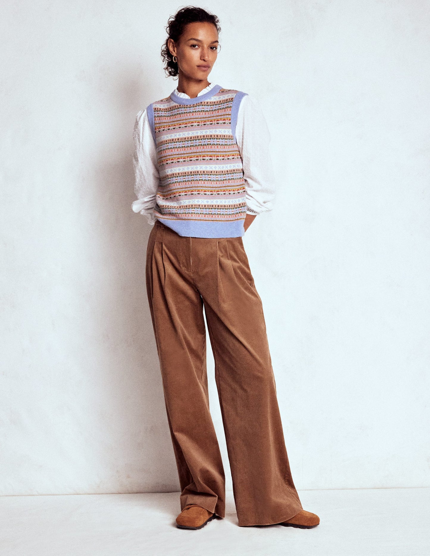 Edie Fair Isle Vest-Heritage Fair Isle