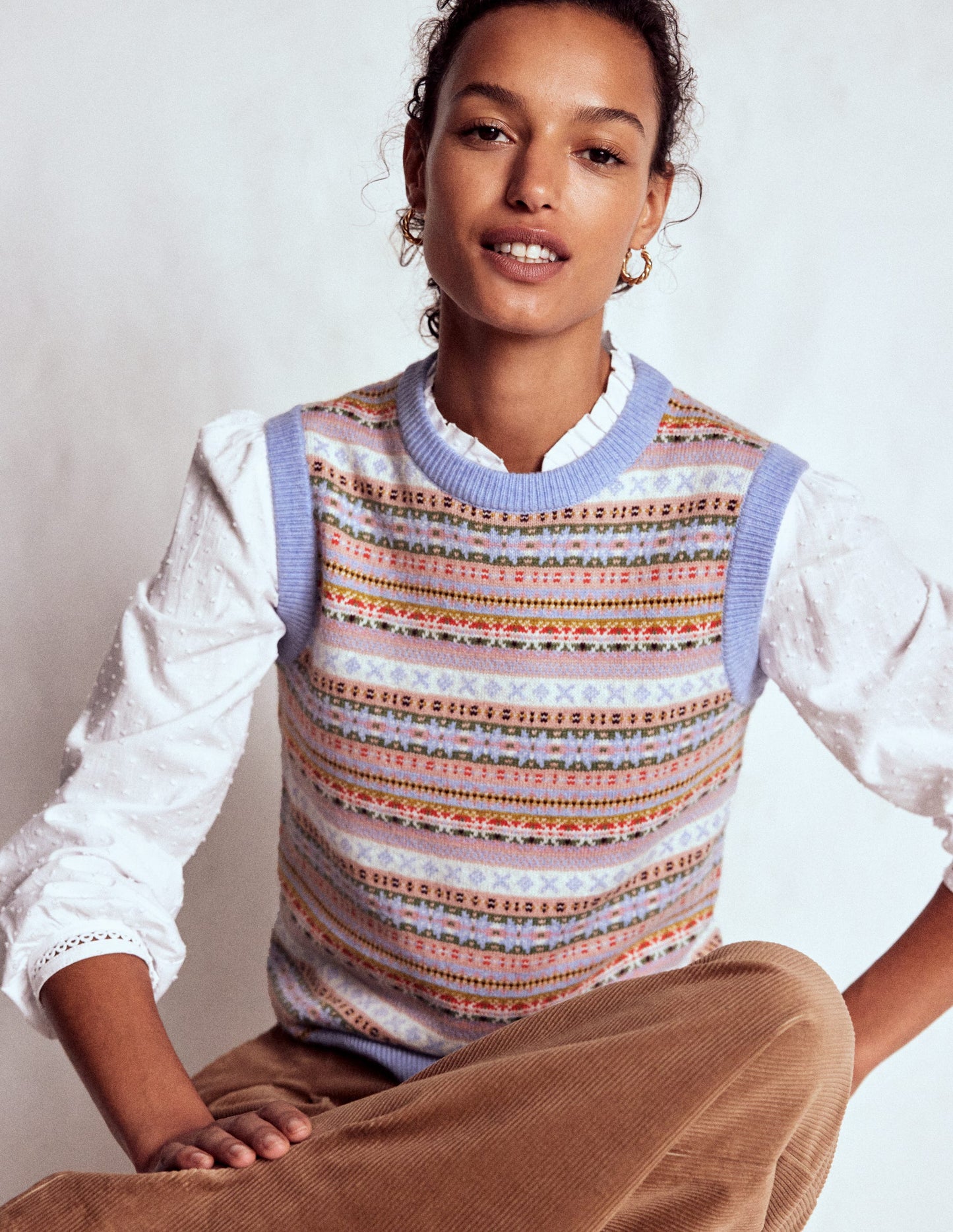 Edie Fair Isle Vest-Heritage Fair Isle