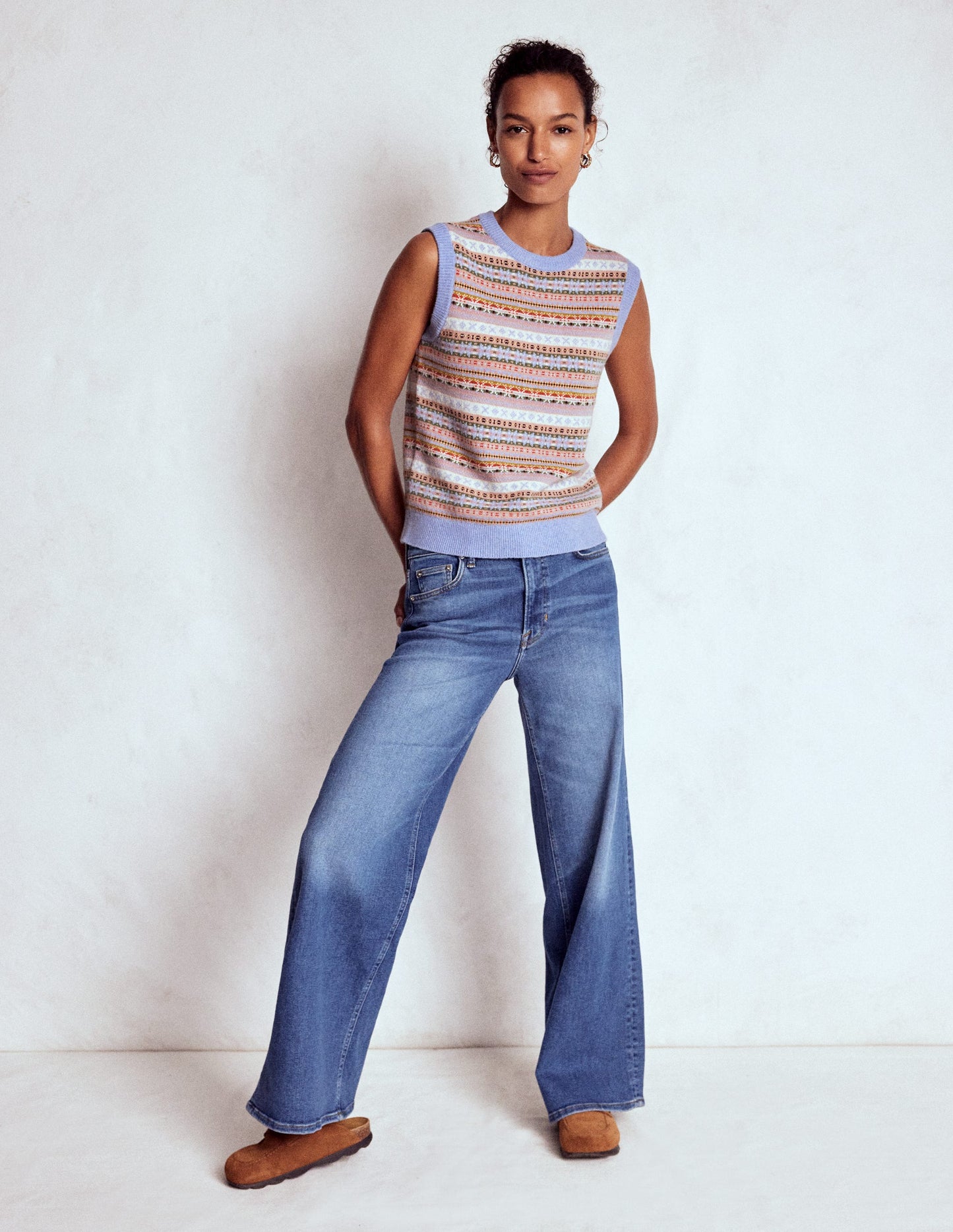 Edie Fair Isle Vest-Heritage Fair Isle