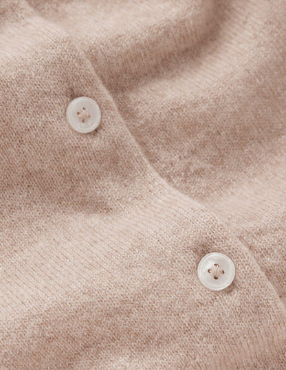 Eva Cashmere Cropped Cardigan-Chinchilla Melange-6