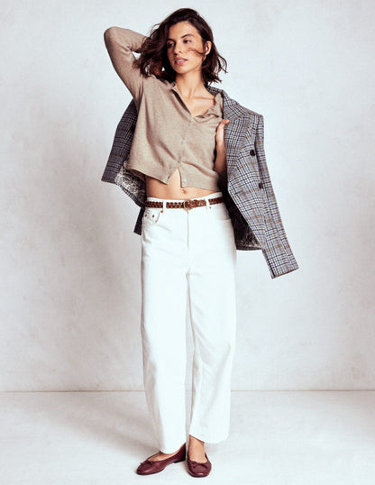 Eva Cashmere Cropped Cardigan-Chinchilla Melange-4