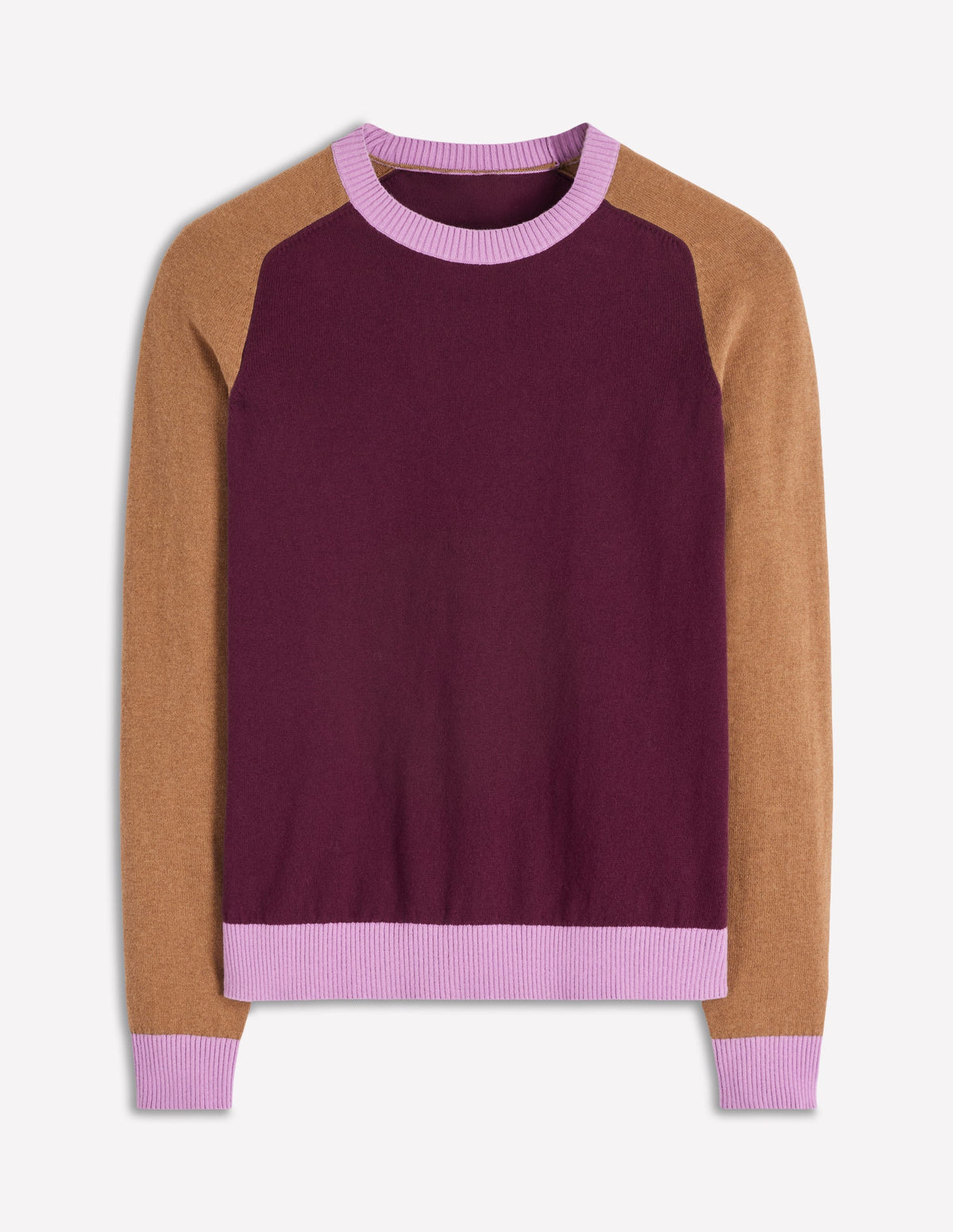 Meg Raglan Sleeve Sweater-Plum Jam,  Colour Block - Image 6