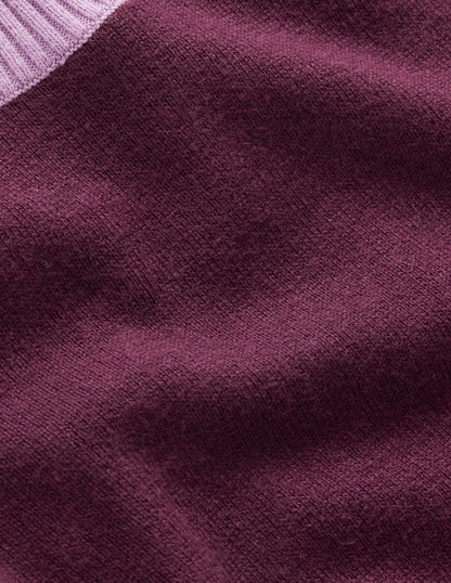Meg Saddle Sleeve Sweater-Plum Jam,  Colour Block-7