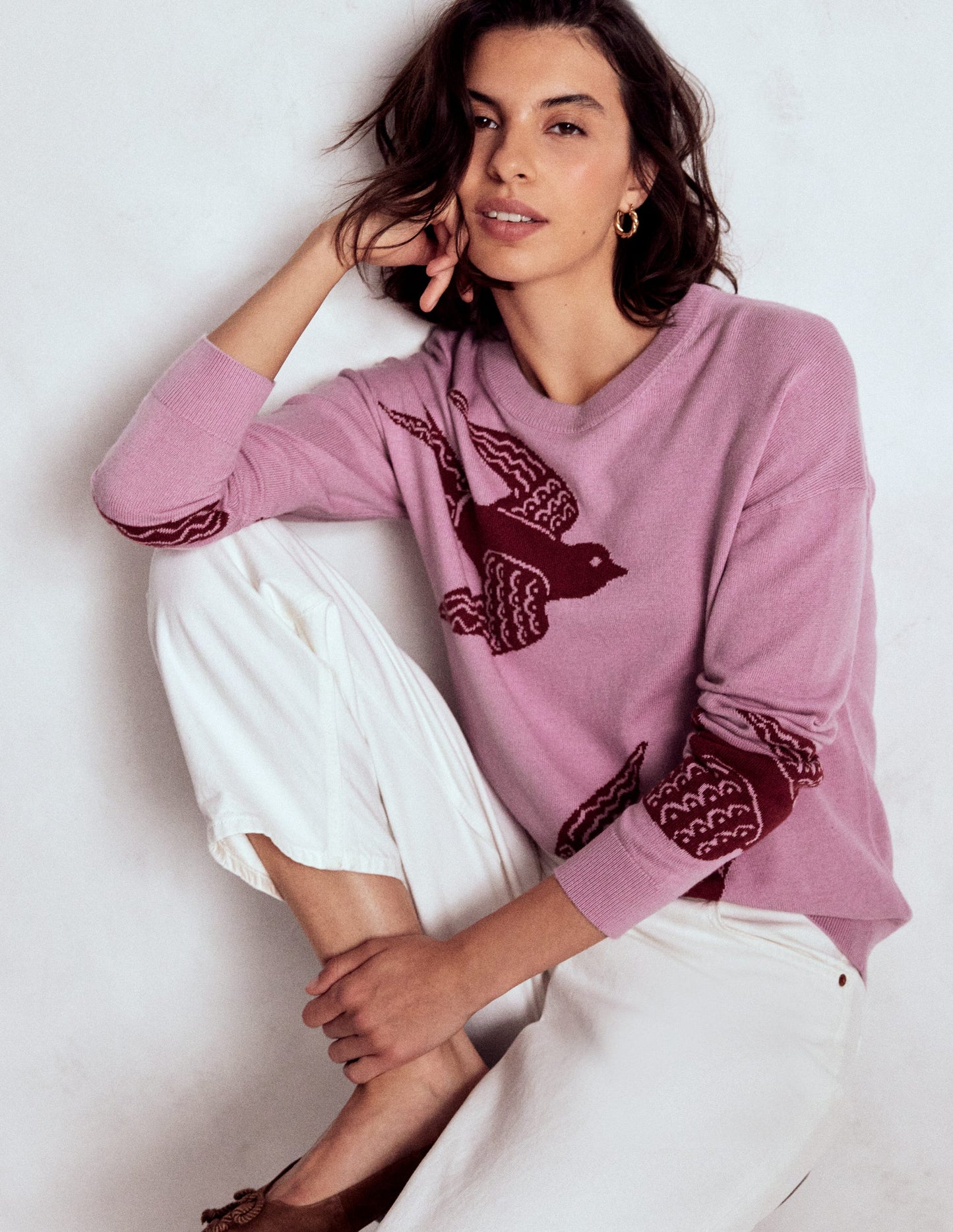 Natasha Novelty Sweater-Swooping Swallow