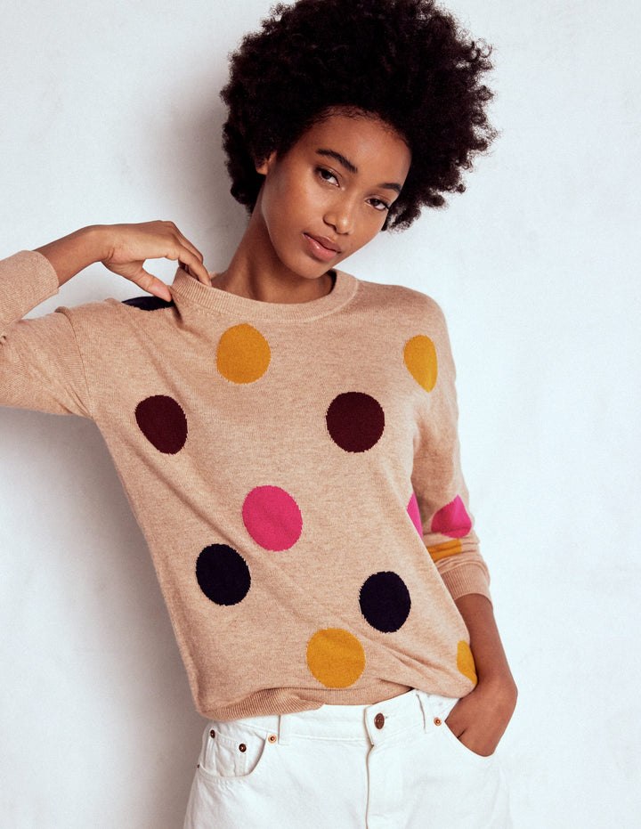 Natasha Novelty Sweater-Multi, Spot