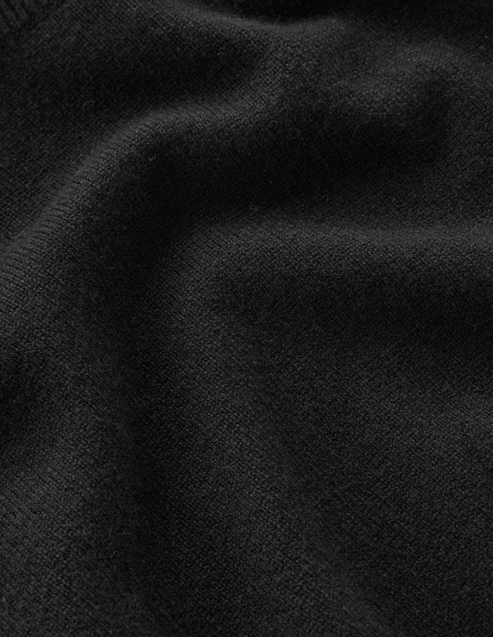 Eva Cashmere Roll Neck Sweater-Black-6