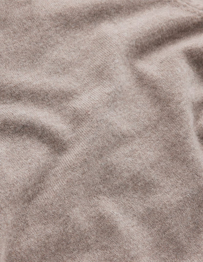 Eva Cashmere Roll Neck Sweater-Mink Melange-6