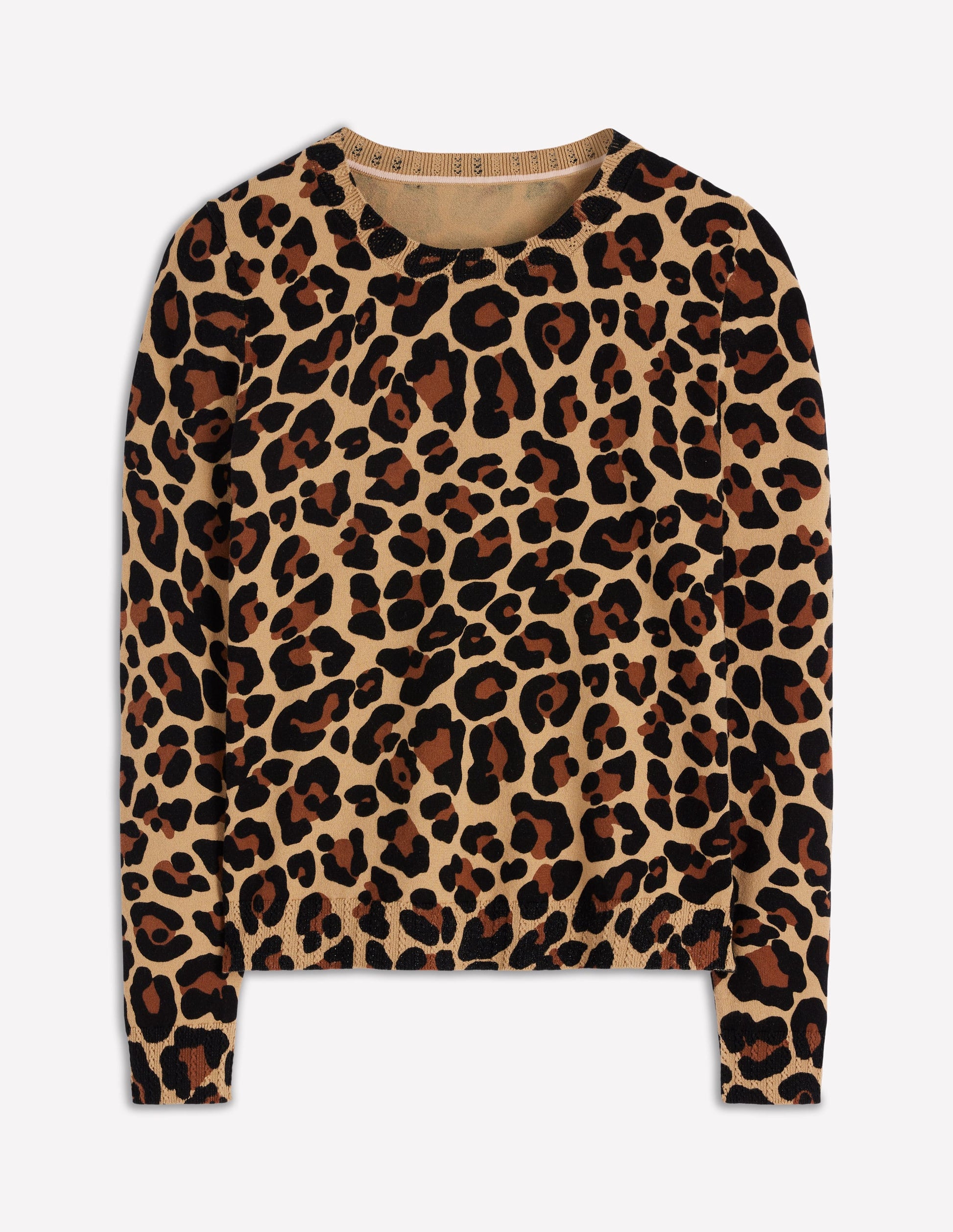Emilia Cotton Crew Sweater-Cheetah Pop-5