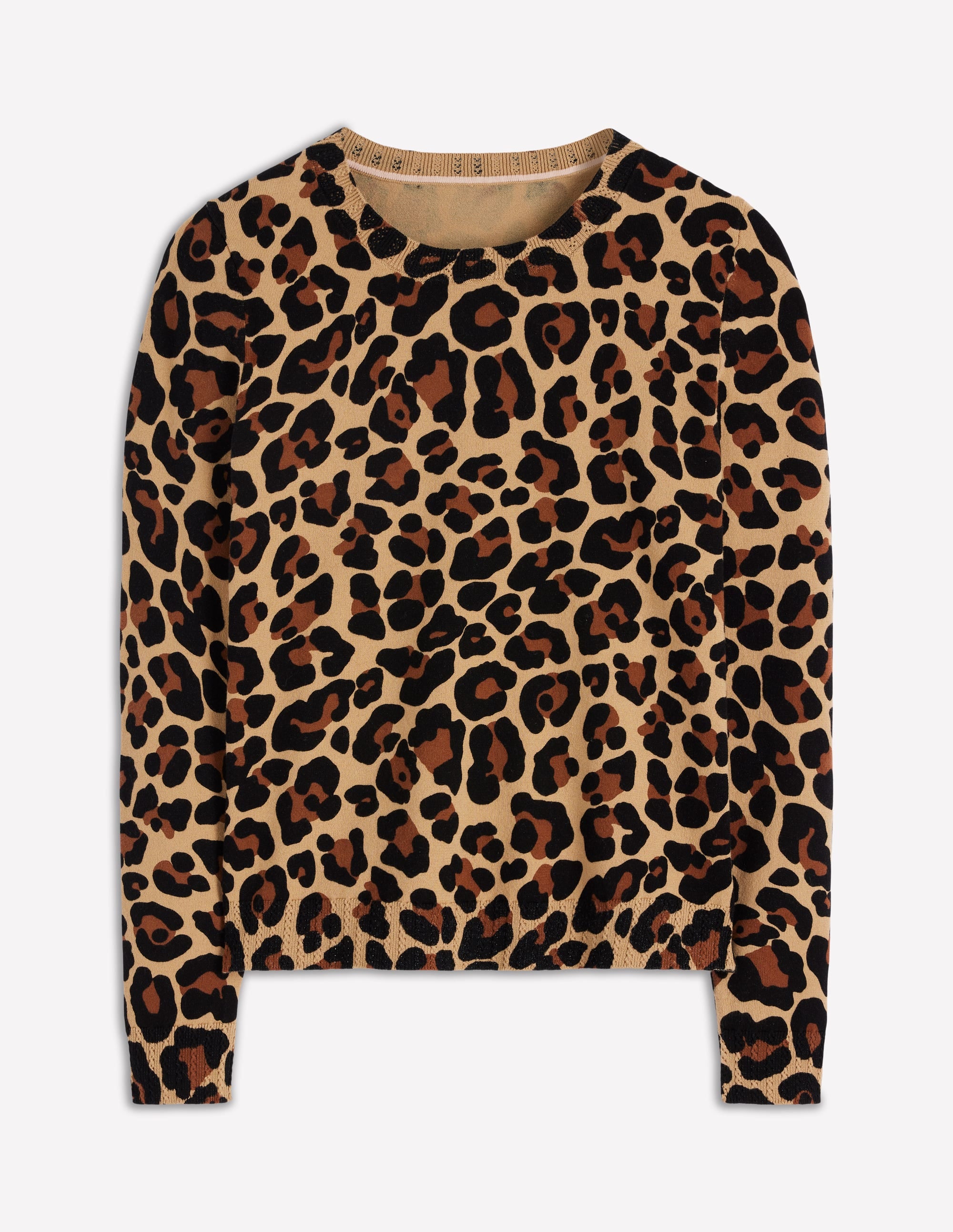 Emilia Cotton Crew Sweater-Cheetah Pop - Image 5
