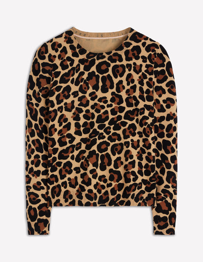 Emilia Cotton Crew Sweater-Cheetah Pop-5