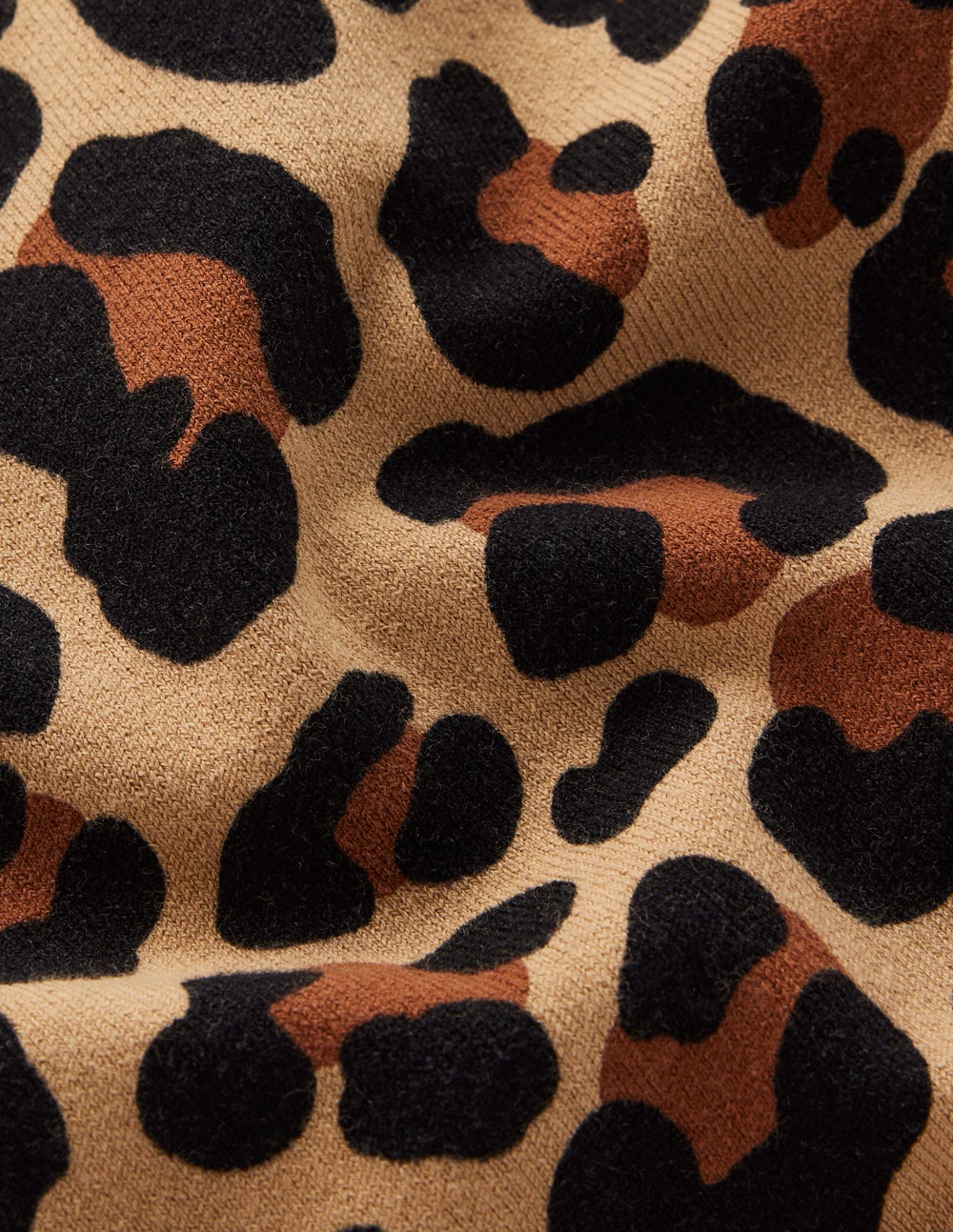 Emilia Cotton Crew Sweater-Cheetah Pop