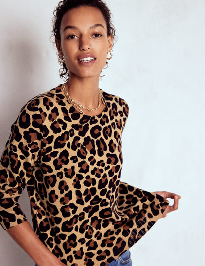 Emilia Cotton Crew Sweater-Cheetah Pop-4