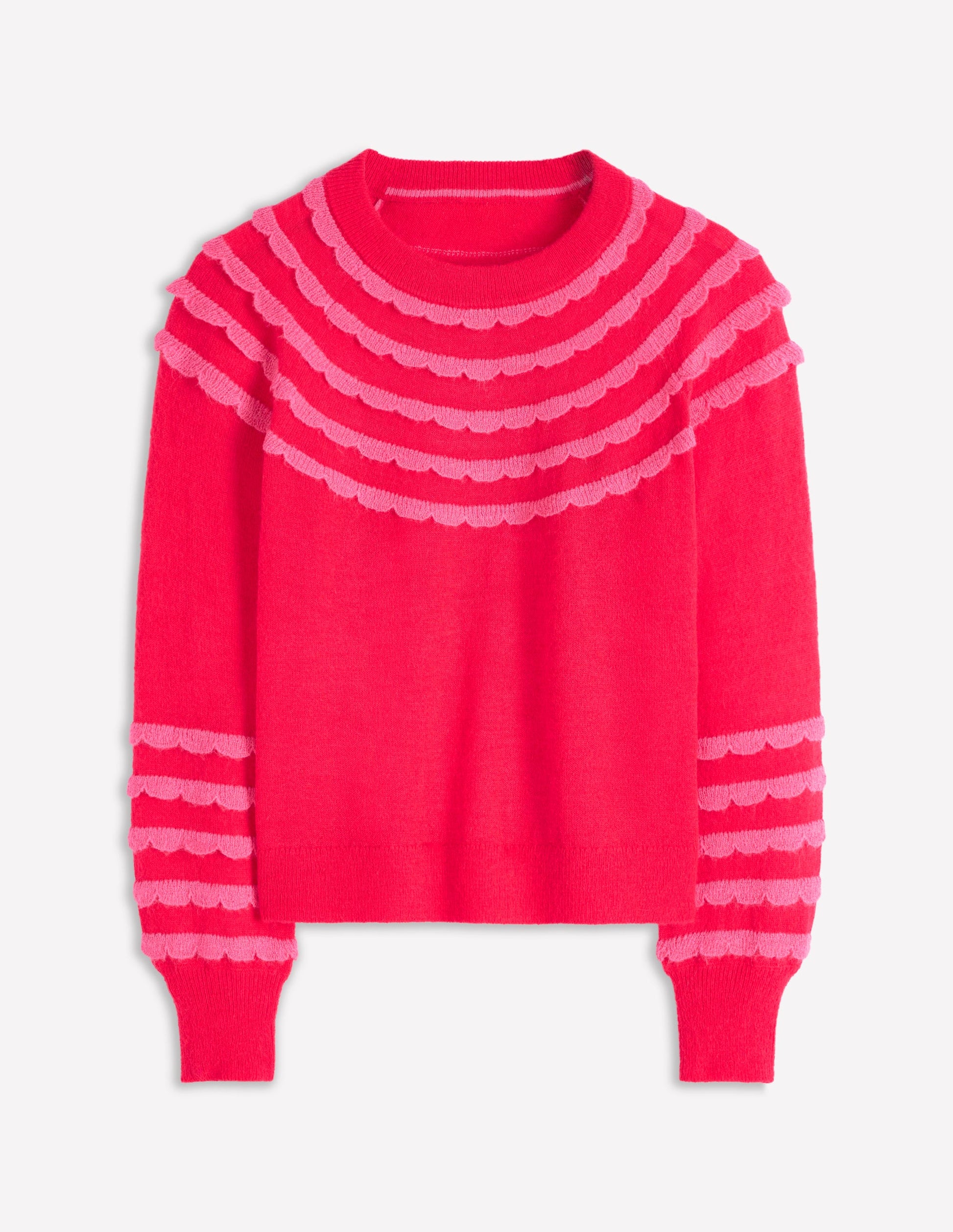 Alice Fluffy Raglan Jumper-Poppy Red-5