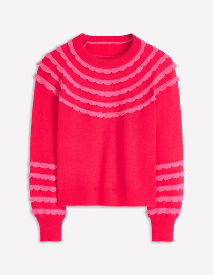 Alice Fluffy Raglan Jumper-Poppy Red-5