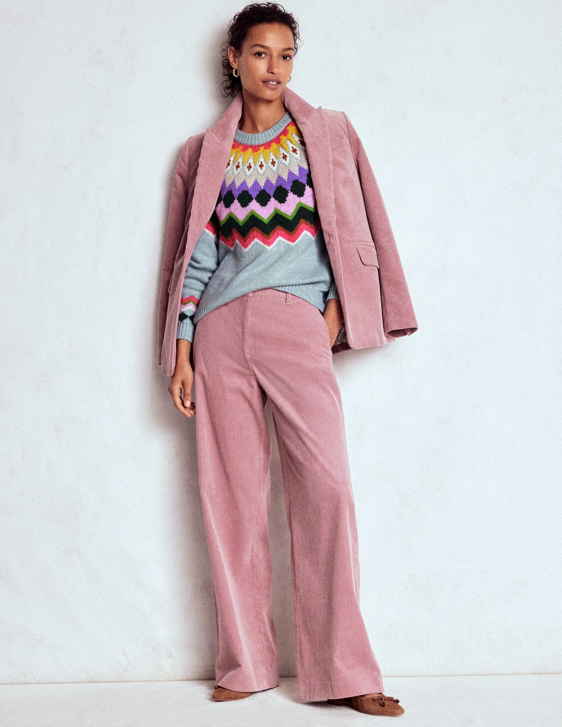 Eleanor Fair Isle Sweater-Tourmaline Blue Melange-6