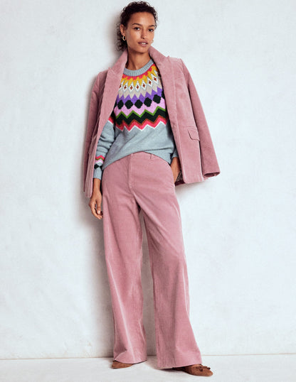 Eleanor Fair Isle Sweater-Tourmaline Blue Melange-6