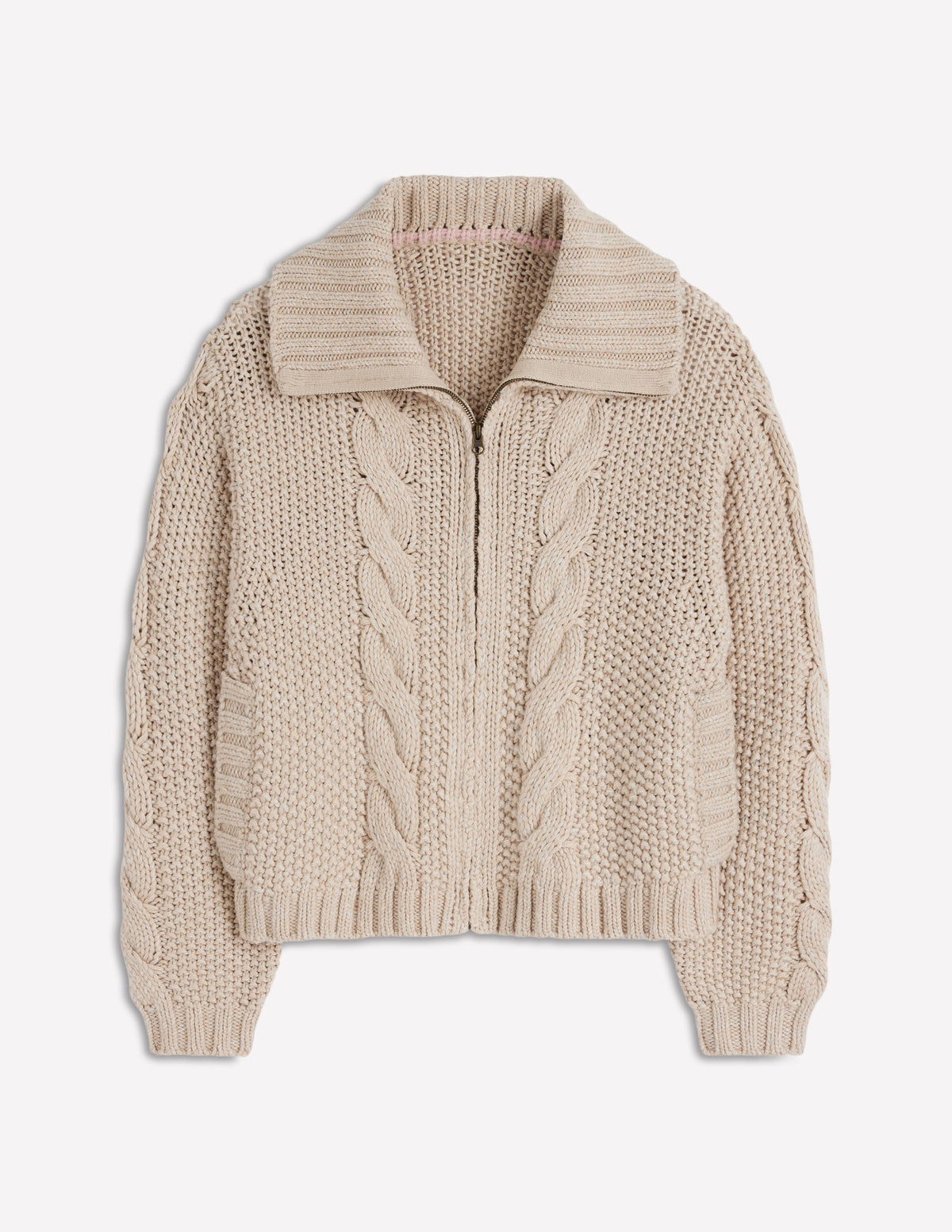 Chunky Marled Cardigan-Oatmeal - Image 6
