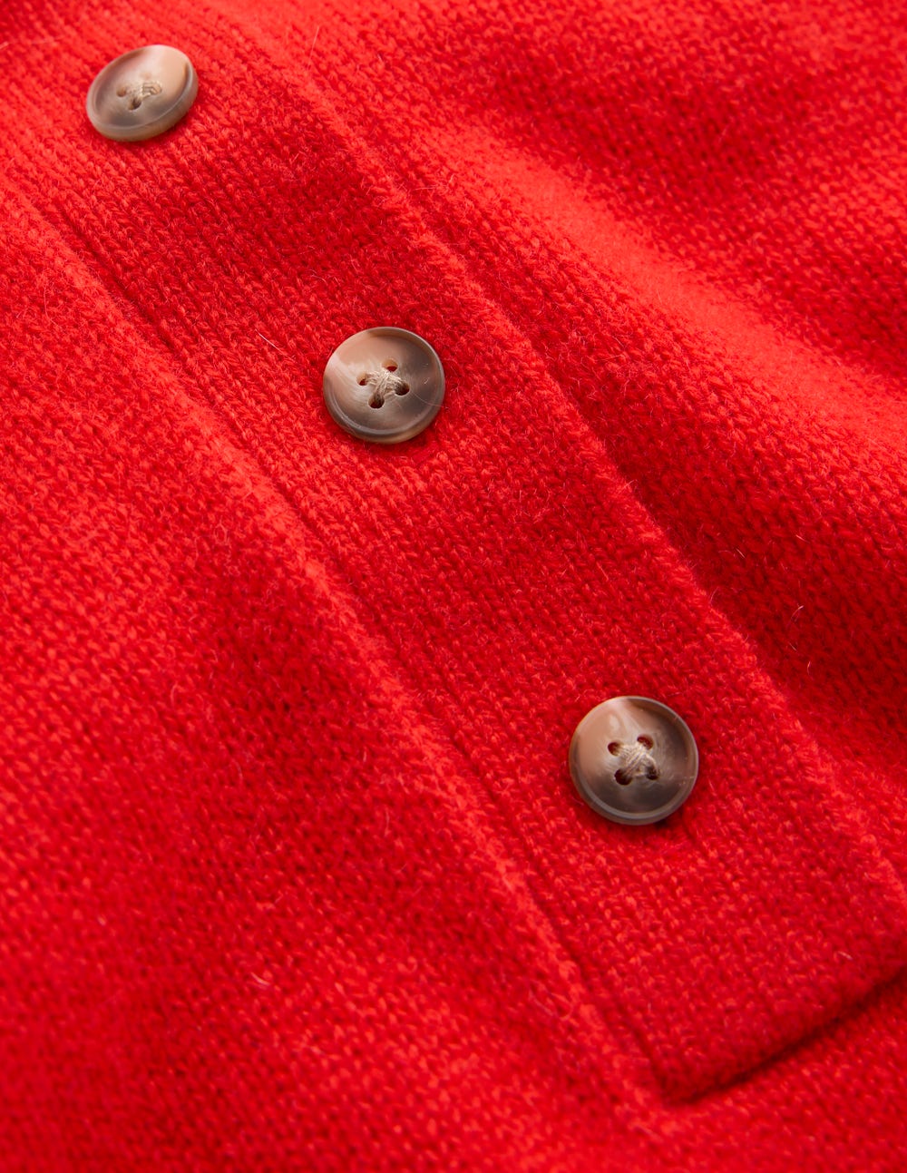 Collared Cashmere Sweater-Poppy Red
