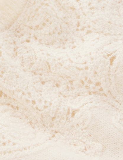 Fluffy Embroidered Sweater-Almond Milk-8