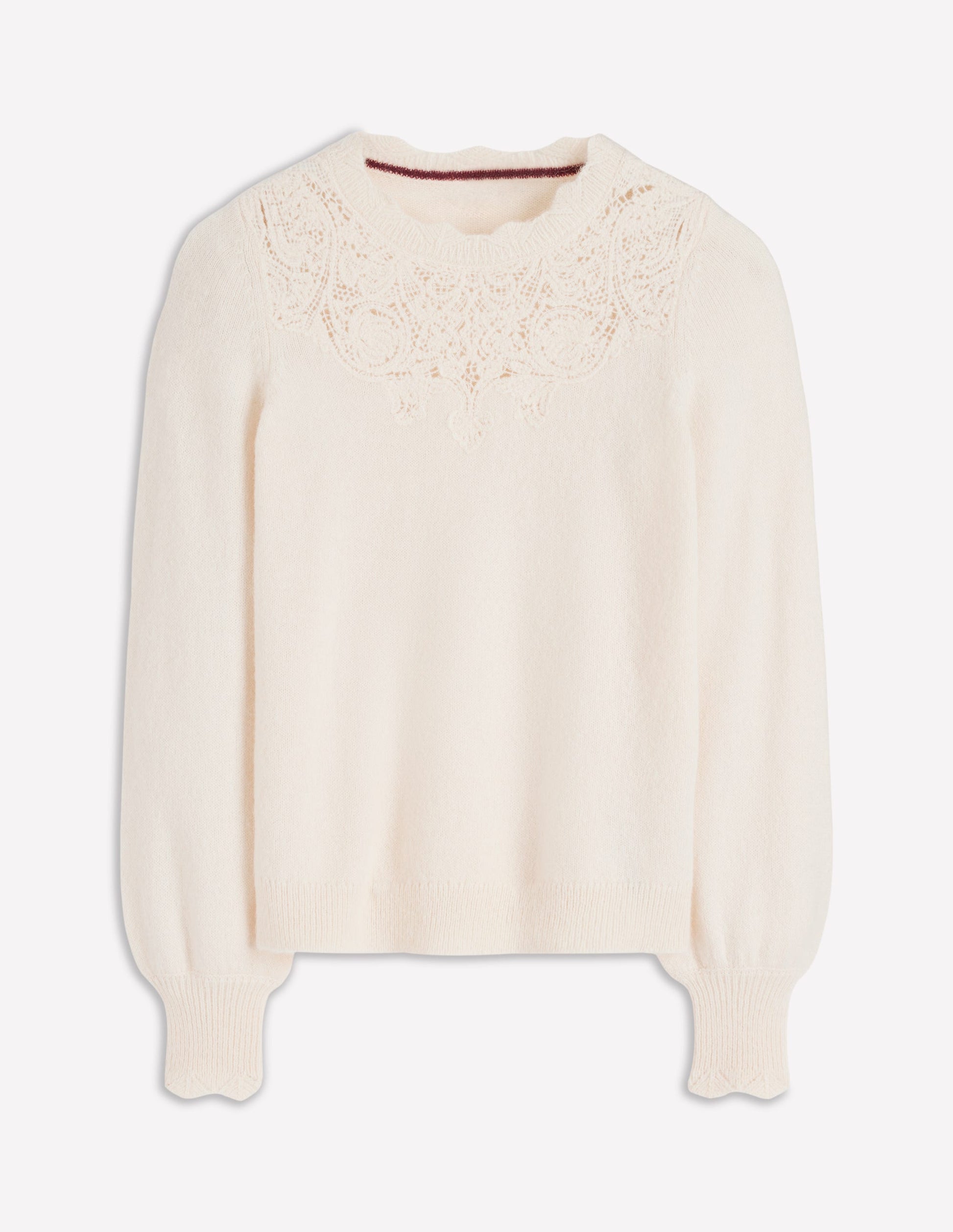 Fluffy Embroidered Sweater-Almond Milk-7