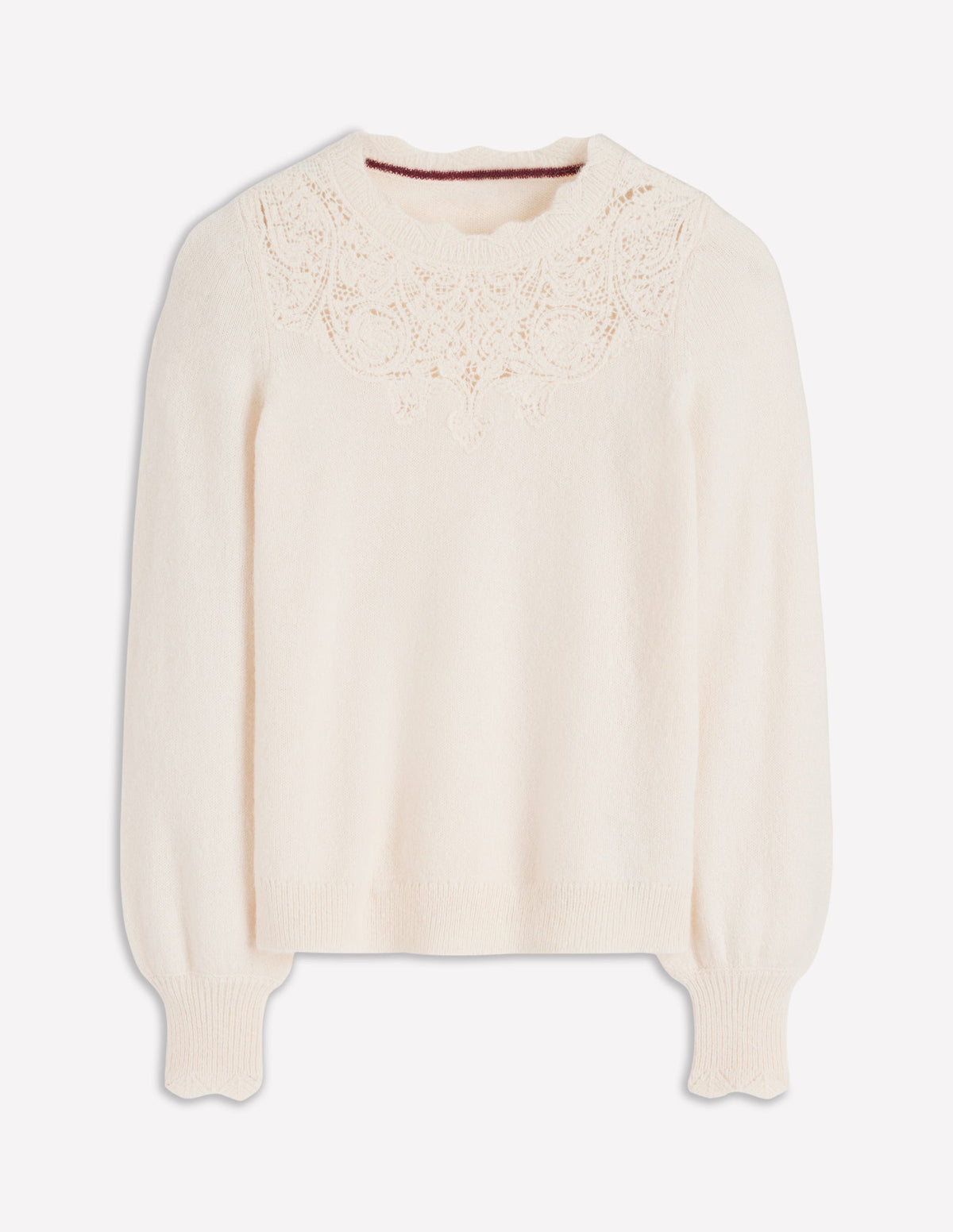 Fluffy Embroidered Sweater-Almond Milk - Image 7