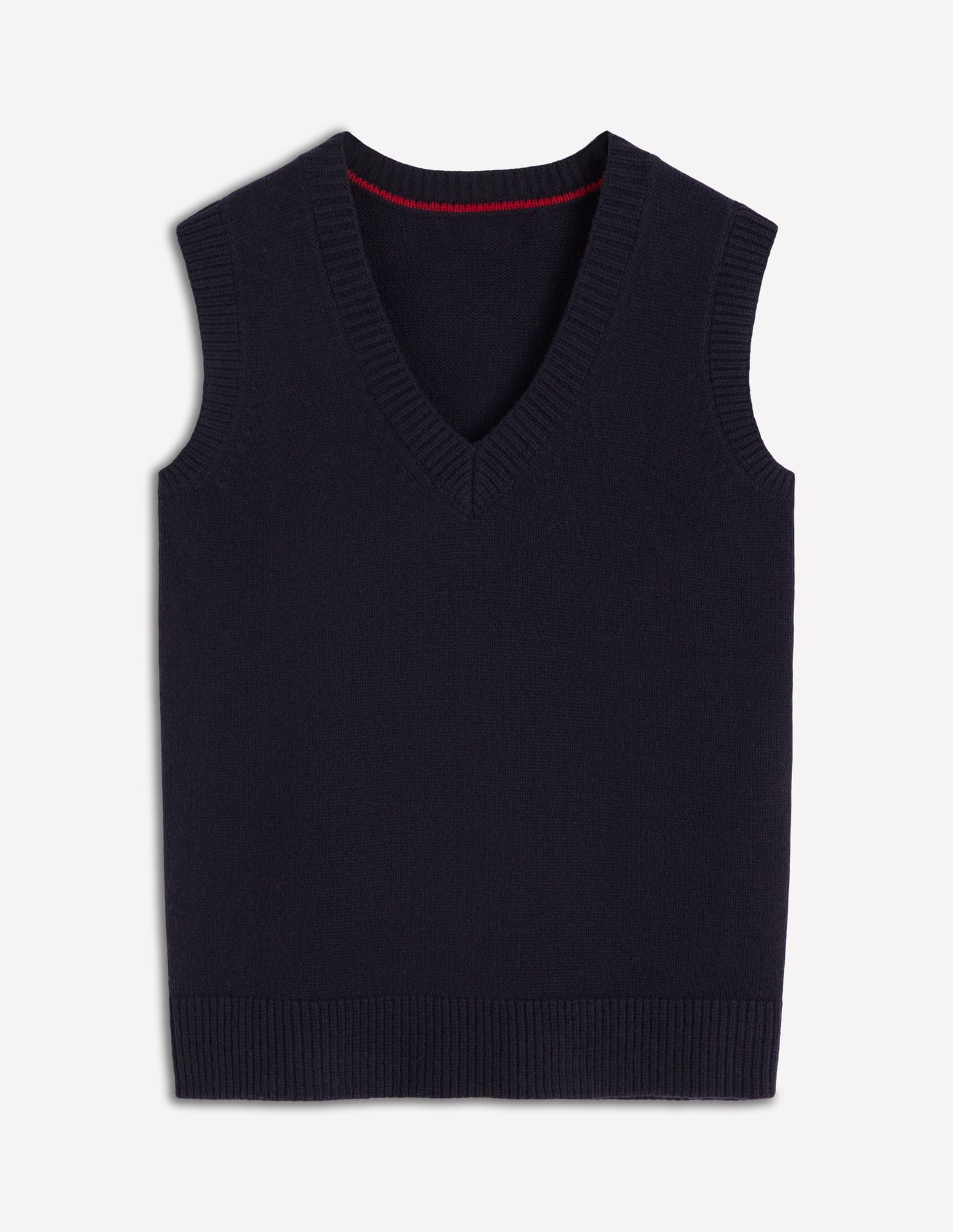 Marion Merino V-Neck Vest-Navy