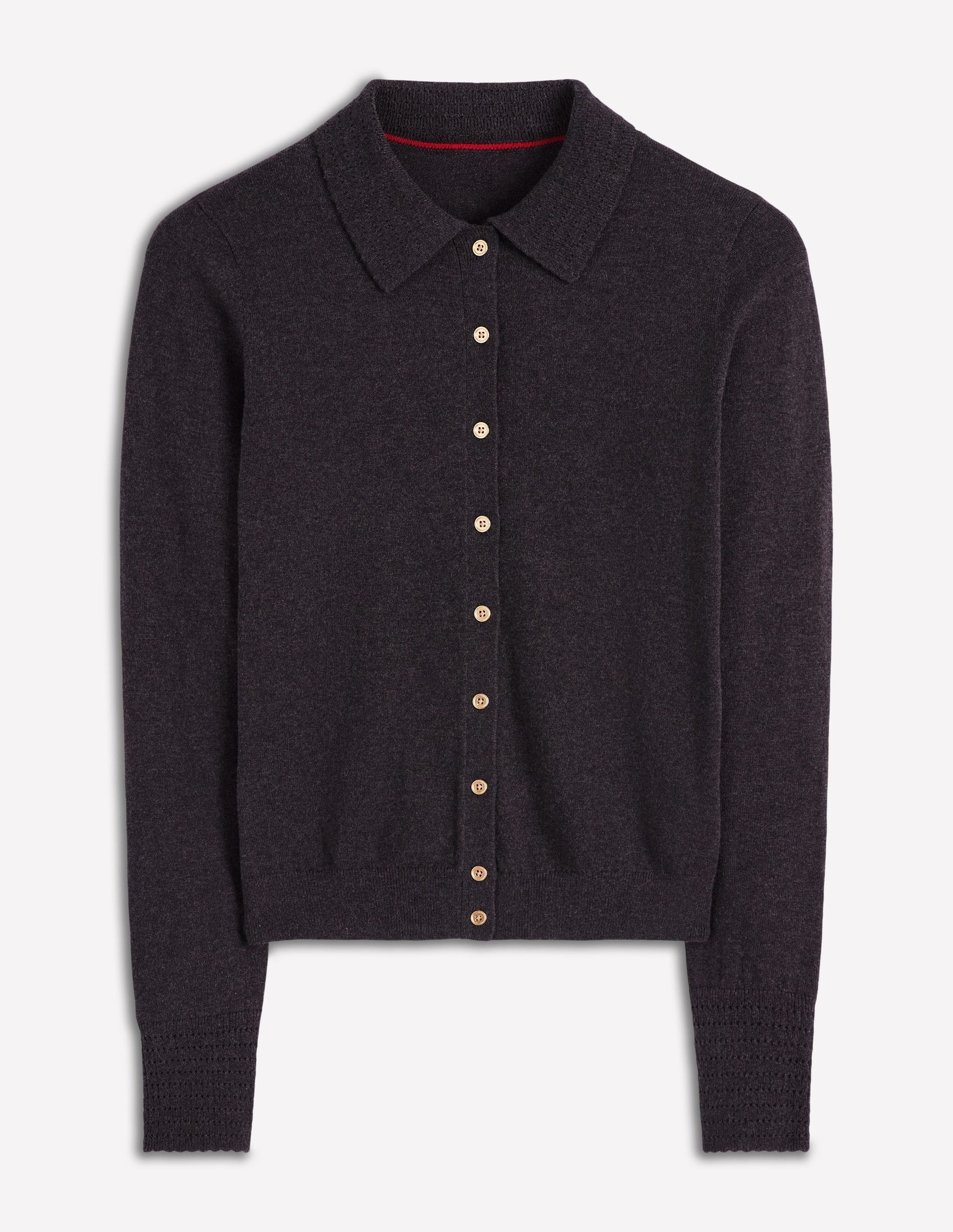 Briony Stitch Cardigan-Charcoal Melange-6