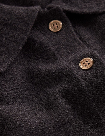 Briony Stitch Cardigan-Charcoal Melange-7