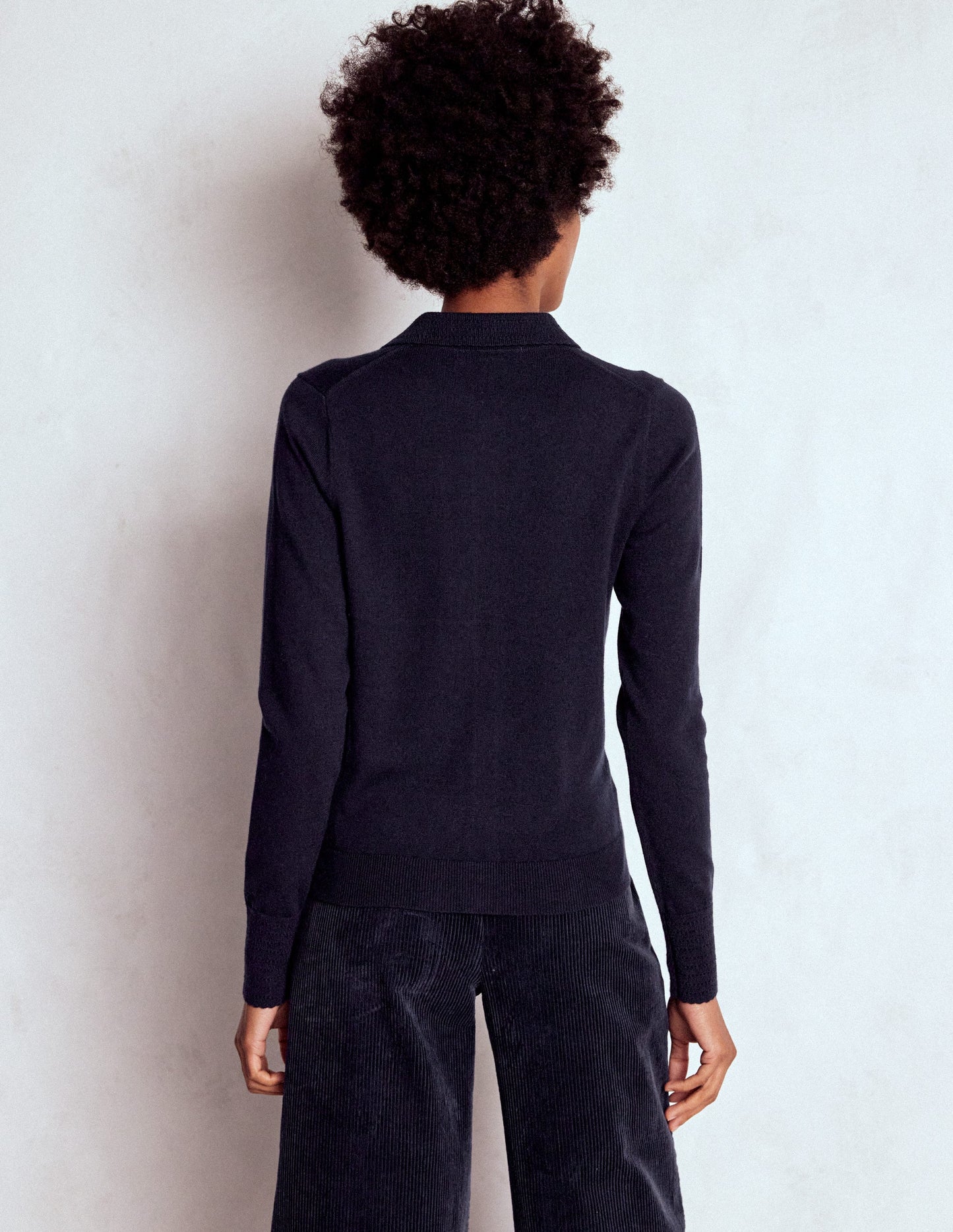 Briony Stitch Cardigan-Navy