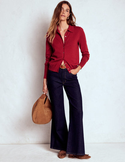 Briony Stitch Cardigan-Crimson Red-4